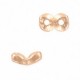 Cymbal ™ DQ metal Side bead Kaparia for SuperDuo beads - Rose gold
